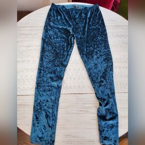Teal Velvet Leggings Fashion Nova 1X